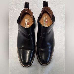 Deer Stags Black Leather Chelsea Boots